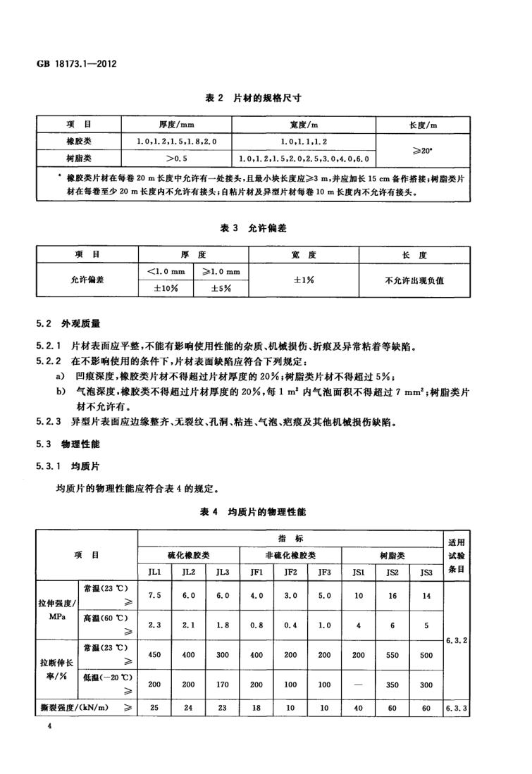 高分子防水材料第1部分片材